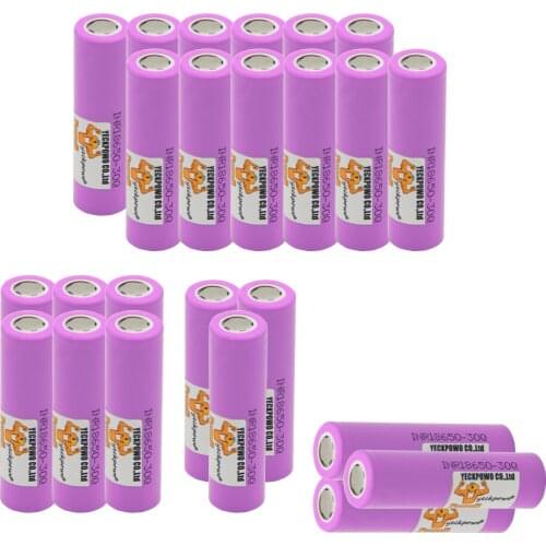 Russian Warehouse Fast delivery INR 18650 Battery 30Q li-ion batteries lithium 3000mah 3.7V 30A high drain 10C rechargeable