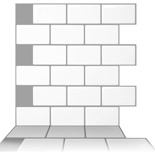 12 Inch Kitchen Bathroom Decor Waterproof 3D Effect Peel And Stick Tiles Easy DIY Mosaic Stickers for RV Room