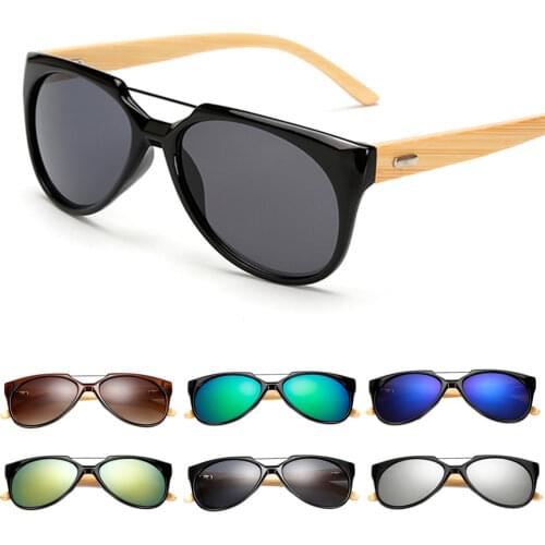 FOENIXSONG New Sunglasses for Women Men Wood Grain Frame Sun Glasses Black Flat Top Eyewear Ladies Brand Designer Gafas