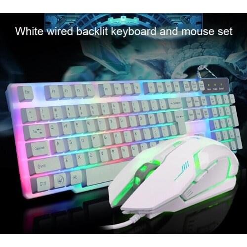 Wired gaming mouse keyboard and mouse set metal manipulator computer desktop backlit keyboard and mouse