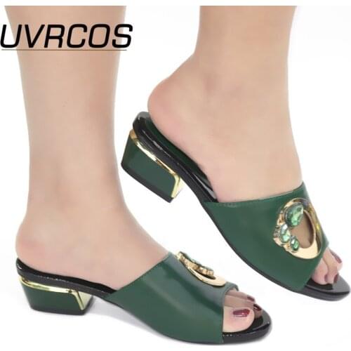 Newest Slippers Summer Italian Shoes Without Comfortable PU Leather Comfortable Pumps Wholesales Good Price for Shoes African