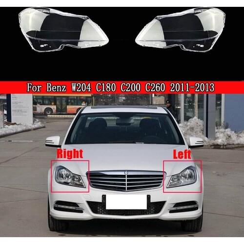 Car Front Headlamp Lens For Mercedes-Benz W204 C180 C200 C260 2011 2012 2013 Headlight Glass Transparent Lampshade Lamp Shell