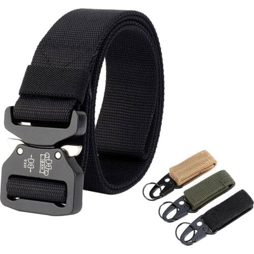 Outdoor Tactical Belt Military Nylon Belt Army Metal Buckle Training Waistband Multifunction Hunting Ceintures Men Waist Strap