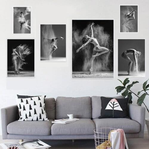 Girl Body Wall Art Ballet Dance Posters and Prints Print on Canvas Wall Art Picture Oil Painting for Living Room Decor