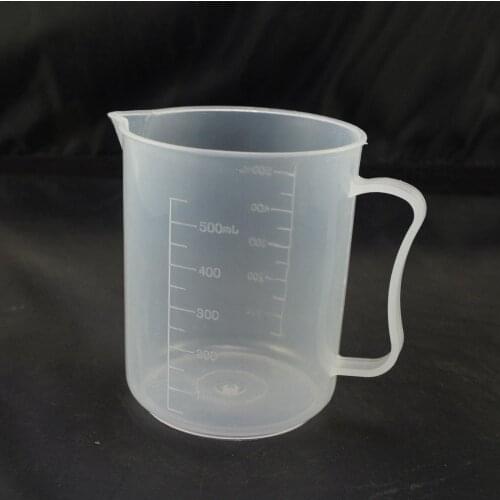 500ml Plastic Clear Measuring Cup Graduated Lab Test Liquid Measure Tool Lot
