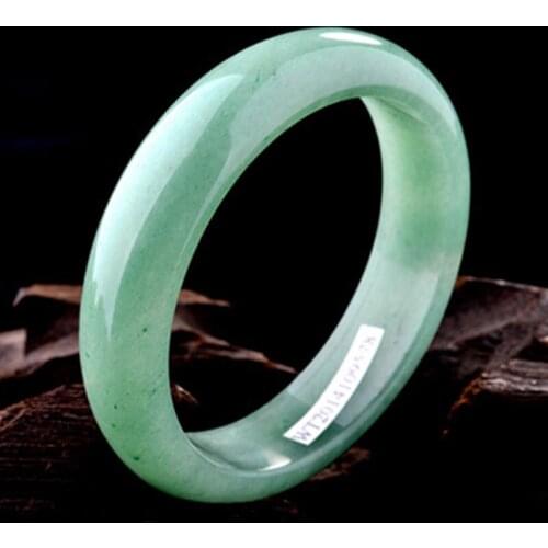 Drop shipping High Quality Natural Green DONGLING Jades Bracelets Fashion Round Bangles Gift for Women Fine Jewelry