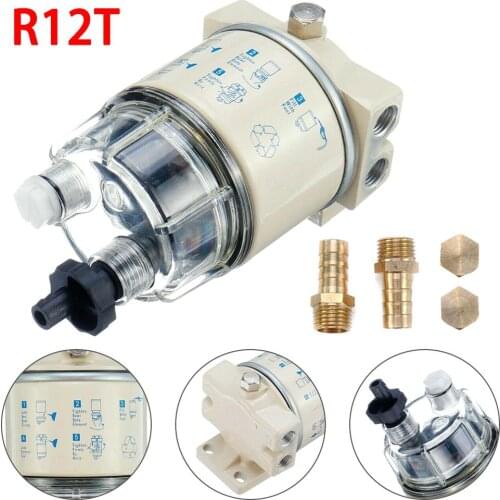 R12T Fuel/Water Separator Filter Diesel Engine Boat Marine Diesel Gasoline Generator Engines Automotive Parts