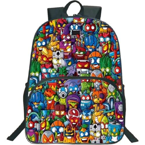 Super Zings Backpack Kids School bag super things Backpack Teenage Girls boys back to School backpack Mochila