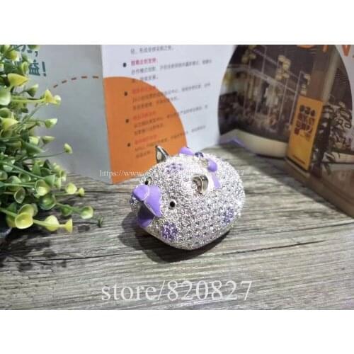 Pig Jewelry Trinket box Bejeweled Figurine Funny Piggy Piglet Metal Trinket Box 10.7*8.5*7.65 CM(L*W*H)
