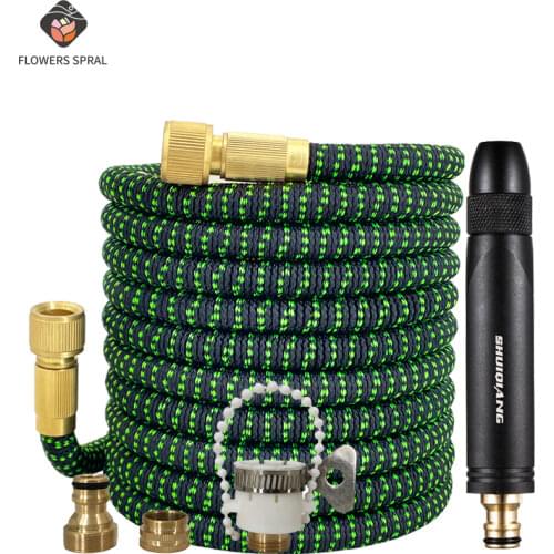 Garden Watering Magic Hose Car Wash Foam Metal Gun Garden Vegetable Garden Extensible Watering Hose Irrigation System Water Gun