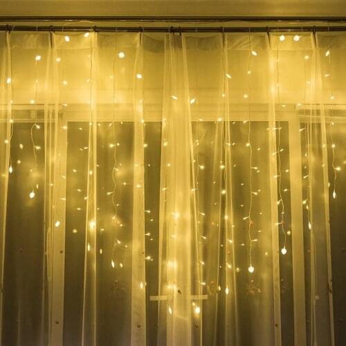 2M*1.5M 128Leds Heart-shaped LED Fairy string icicle Curtain Light Valentine Xmas Christmas Wedding party Window decoration