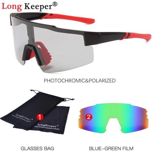 Photochromic Sunglasses Men Movement Designer Driving Sun glasses Mountain Bicycle Mirrored Eyewear Polarized Sunglass With Bag