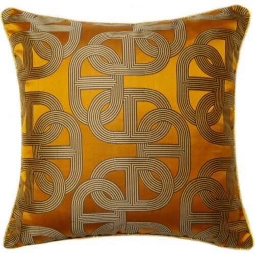Contemporary Geometry Orange Ellipse Sofa Chair Designer Pipping throw Cushion Cover Decorative Square Home Pillow Case 45x45cm