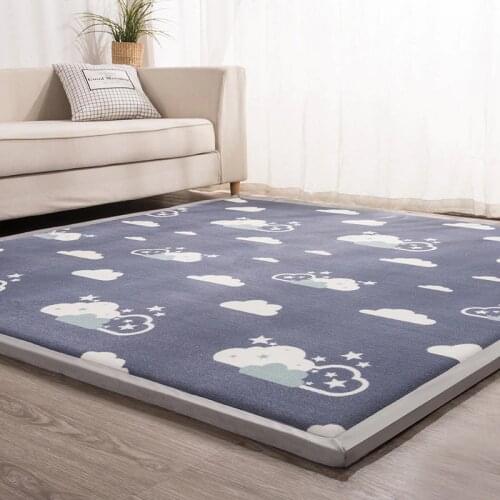 3CM Thicken tatami Carpets Coral fleece bedroom living room rug Baby Crawl mat Child Game carpet kids room Machine Washable Rugs