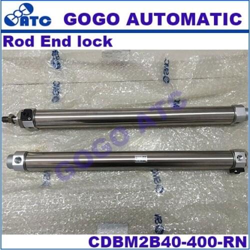 High quality double acting pneumatic cylinder stainless steel 40mm bore 400mm stroke CDBM2B40-400-RN with Rod End lock cylinder