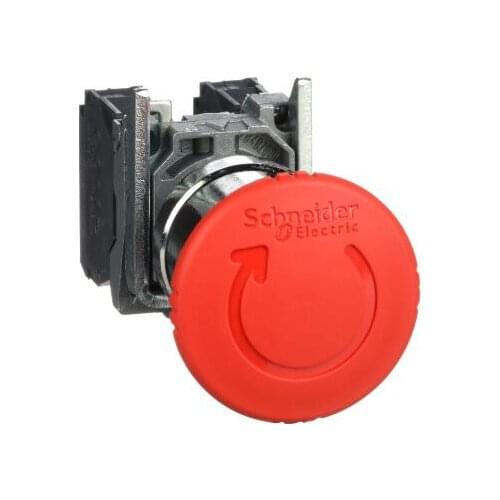 XB4BS8445 replace by ZB4BS844 + ZB4BZ105 Emergency stop switching