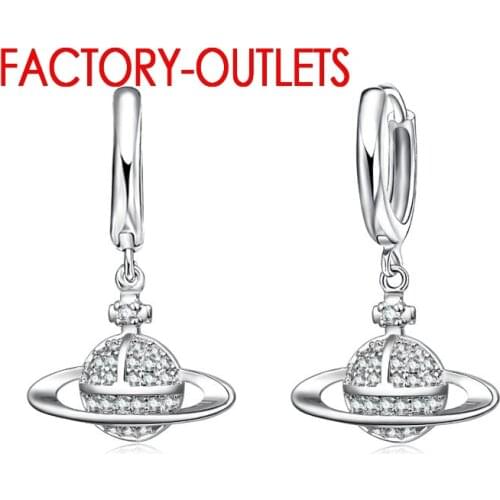 Novel Bridal Earrings Venus In Crystal Earth Shape Korean Earrings For Women 925 Sterling Silver Earrings For Birthday Party