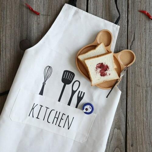 Lovely Apron household kitchen waterproof and oil proof female men fashion Sleeveless Overalls Hanging Neck Home Cleaning Tools