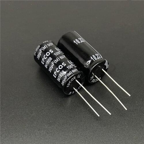 10Pcs/50Pcs 330uF 50V EPCOS B41858 Series 13x25mm 50V330uF Aluminum Electrolytic Capacitor