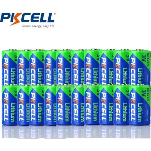 20 X PKCELL CR123A 3v battery CR 123A CR17345 KL23a VL123A DL123A 5018LC EL123AP lithium Non-rechargeable batteries