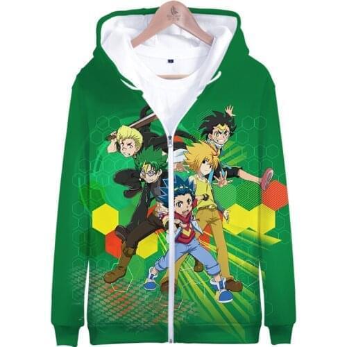 2020 Beyblade Burst Evolution Polyester Men Hoodies Zipper Fashion Trend Hoodies Sweatshirt Casual Hoodie boy/girls Zipper coat
