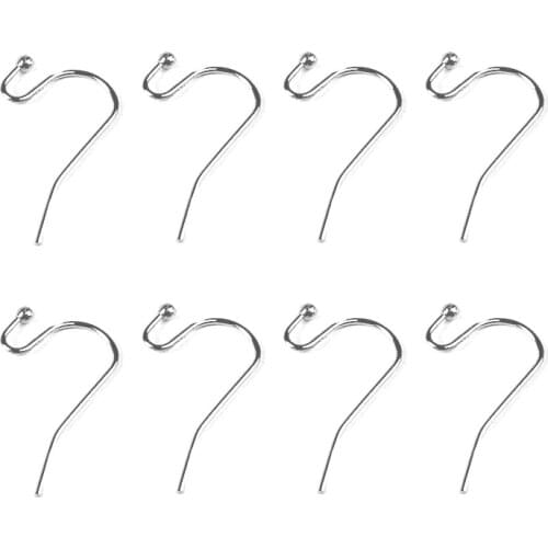 Aiovlo 100Pcs/lot French Ear Hooks Kidney Earring Wire Earwire 20mm 361 Stainless Steel for Jewelry Making Craft DIY Clasp