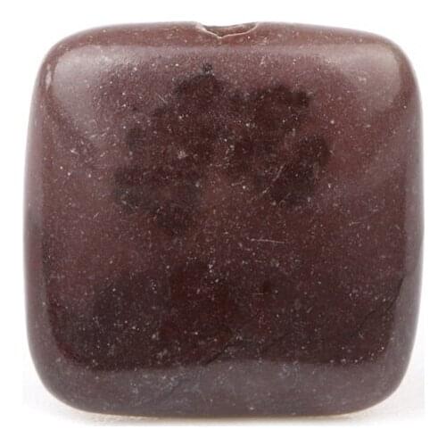 SHINYGEM Natural Stone Beads Fashion Jewelry Accessories Loose Beads Square Semi-Precious Stones Making Women Wholesale 20PCS