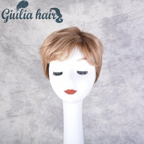 Giulia Colorful Wig Pixie Layered Short Blonde Wigs for White Women Synthetic Hair Wig Short Wigs layered short wigs