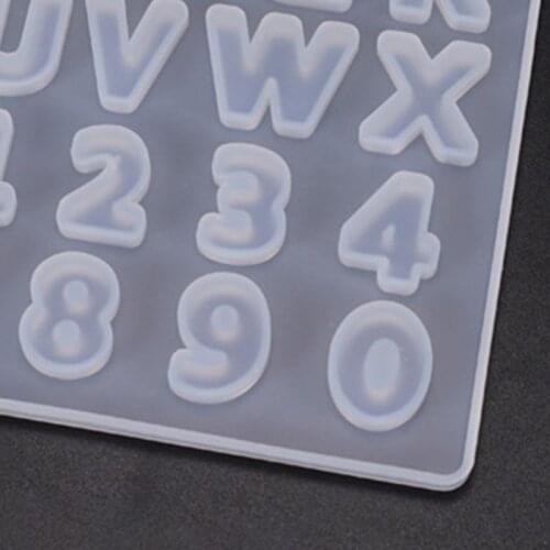 Epoxy Resin Digital Letter Mold Decoration Silicone Molds DIY Crafts Making Accessories F3MF