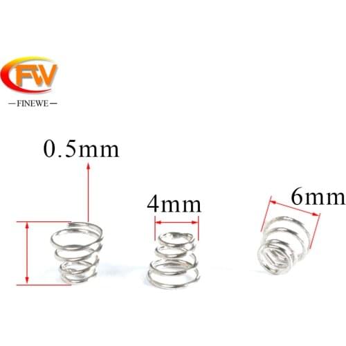FINEWE 10pcs/lot 0.5mm Wire Diameter Small Conical Spring Tower Pagoda Spring Contact Compression Battery Spring
