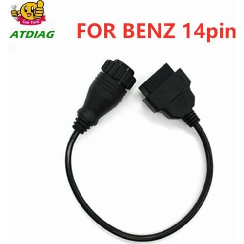 Hot Selling OBD 2 Connector For Me-cedes for Be-nz Sprinter 14Pin To 16Pin To OBD 2 Adapter Car Connector Cables