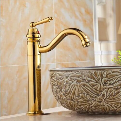 Hot & Cold Brass single lever Crane Gold/Nickel/Chrome/Black Oil Brushed Sink Faucet Bathroom Basin Faucet basin mixer tap