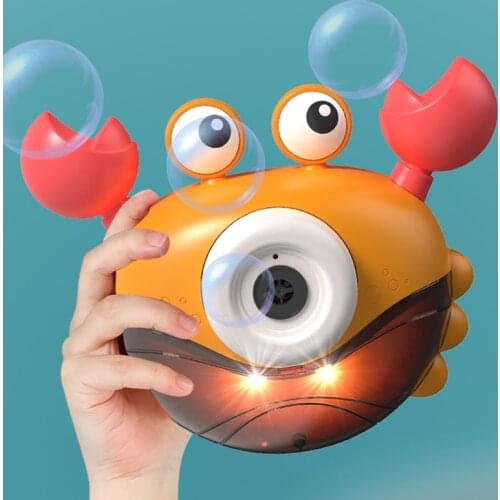 Crab Bath Toy Bubble Bath Maker for The Bathtub Blows Bubbles Songs Bubble Machine Toddler Kids Bath Toys Camera Shape ASD88