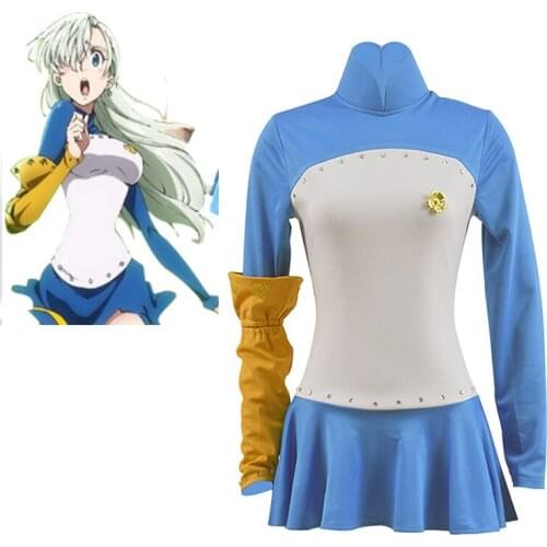 Cosplaydiy Seven Deadly Sins Cosplay Elizabeth Liones Cosplay Costume Dress Nanatsu no Taizai Costume Any Size L320