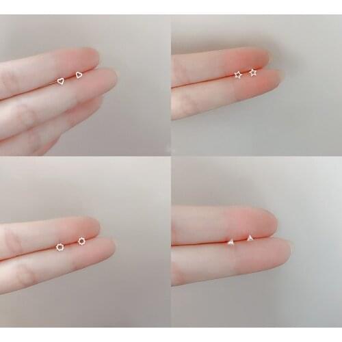 Fashion Retro Summer Mini Female Simple And Compact Temperament Love Ear Sstuds Ttide