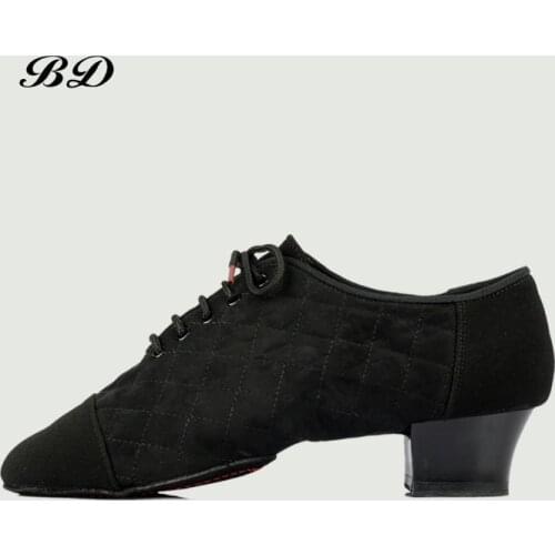 BD 456 DANCE SHOES Latin Shoes Ballroom MEN Shoe Modern JAZZ Profession Game Sweat Inside Deodorant HEEL 4.5CM Lattice Soft Sole