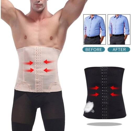Men Slimming Belt Body Shaper Male Waist Trainer Cincher Corset Men Body Modeling Belt Slimming Strap Fitness Shapewear