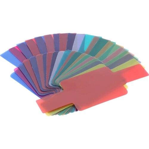 20 Color Photographic Color Gel Filter Cards Set Flash Speedlite for Canon Nikon