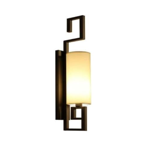 Black Wrought Iron Wall Sconce Fabric Wall Lamp Indoor Led Lighting For Home Hotel