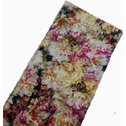 Pretty Purple Blue Pink Sakura Cherry Blossoms Flower Cotton Fabric 50x105cm For DIY Sewing Cloth Dress Hat Bag Home Decoration