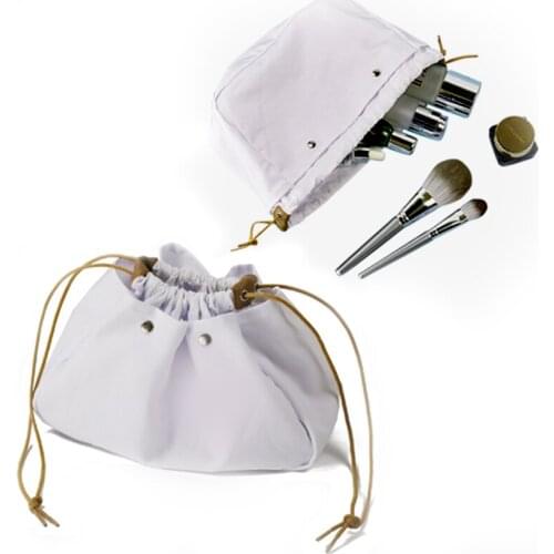 New Simple Cosmetic Bag Drawstring Lazy Cosmetic Storage Bag Travel Portable Canvas Toilet Bag