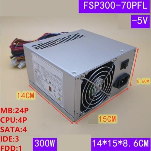 New PSU For FSP 80plus Bronze ATX -5V 300W Power Supply FSP300-70PFL