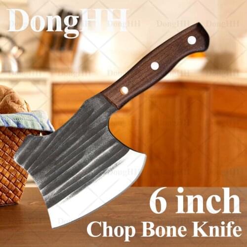 6 Inch Chop Bone Knife Multifunctional Chef Knife Damascus Steel Butcher Knife Stainless Steel Bone Chopping