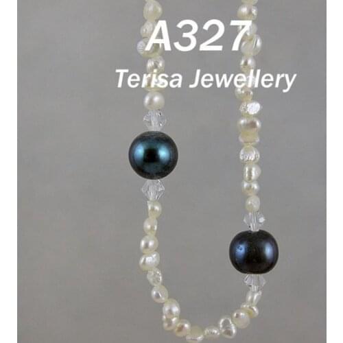 New Free Shipping A327#,New Mix Size Fresh Water Pearls Necklace 4-7MM 45cm(18inch) Fashion Pearls Necklace