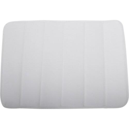 MEMORY FOAM BATHROOM MAT TOILET CARPET NON-SLIP Rice white