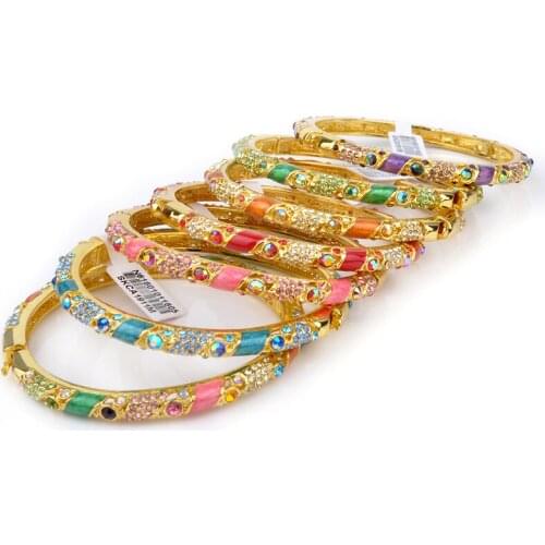 Cloisonne Bracelet Wide Fashion Crystal Bracelet 18 Bracelet Round Bracelet for 1pcs