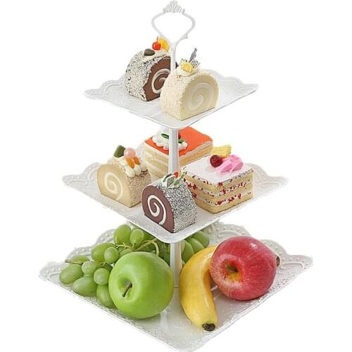 3 Tire Dessert Tower Cake Display Stand for Wedding Birthday Party Decoration Candy Bar Desser Afternoon Tea Table Supplies