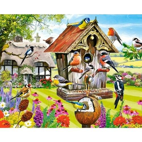 Full Square/Round Diamond Painting "Bird House" Resin Drill Embroidery 5D Diy Diamond Painting Handmade Cross Stitch Gift