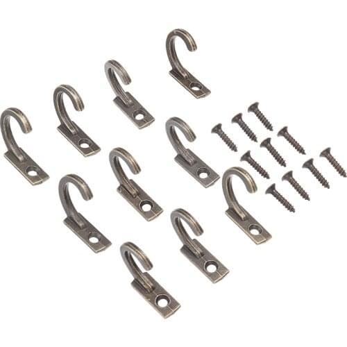 Practical 22x27mm Vintage Wall Hook Zinc Alloy Classic Antique Style Coat Key Clothes Towel Hanger Storage Hooks