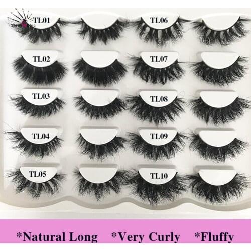 New 3D Mink Lashes Natural Long Wholesale False Eyelashes Package Bulk Messy Curly Fake Lashes Box Case Packaging Vendors 1 Pair